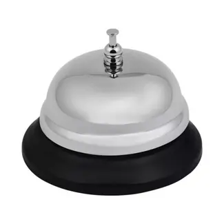 Malatec Receptiebel - 8.5 x 6 cm - Zilver