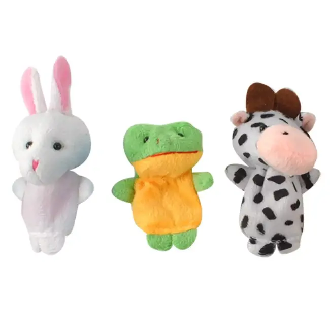 Kruzzel Dieren Vingerpoppenset - 10 Stuks voor Creatief Spel