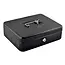 Malatec Grote zwarte geldkist 30x24x9 cm