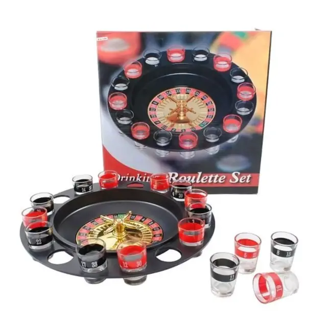 Malatec Roulette + Shotglazen: Perfect Drankspel voor Feestjes