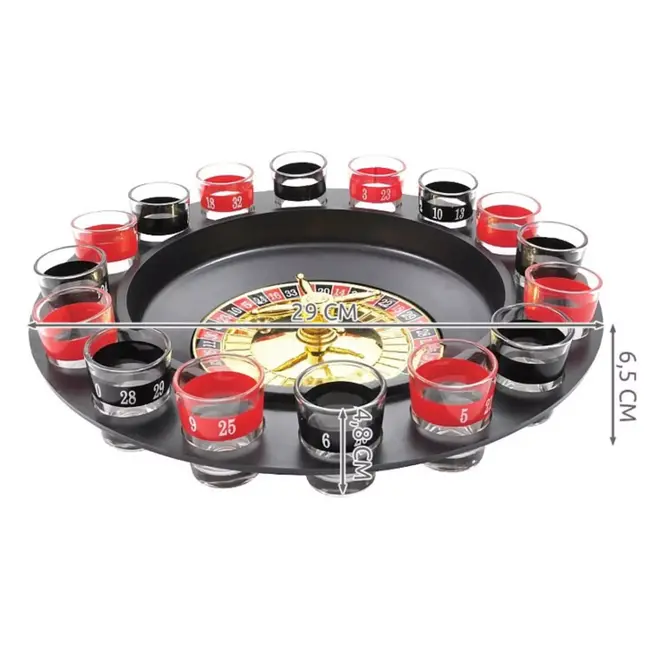 Malatec Roulette + Shotglazen: Perfect Drankspel voor Feestjes