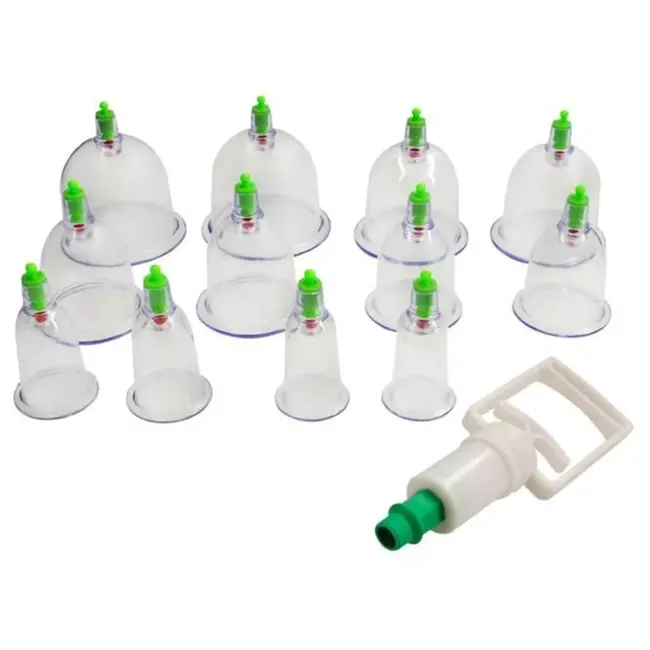 Soulima Chinese vacuüm cupping set - 12 cups - Magnetische uiteinden - Veilig en eenvoudig - Thuis en kliniek