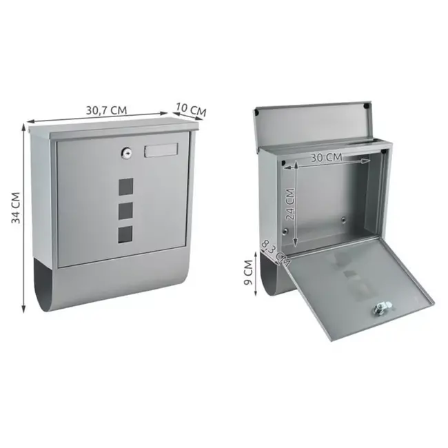 Malatec Duurzame en Veilige Roestvrij Stalen Brievenbus