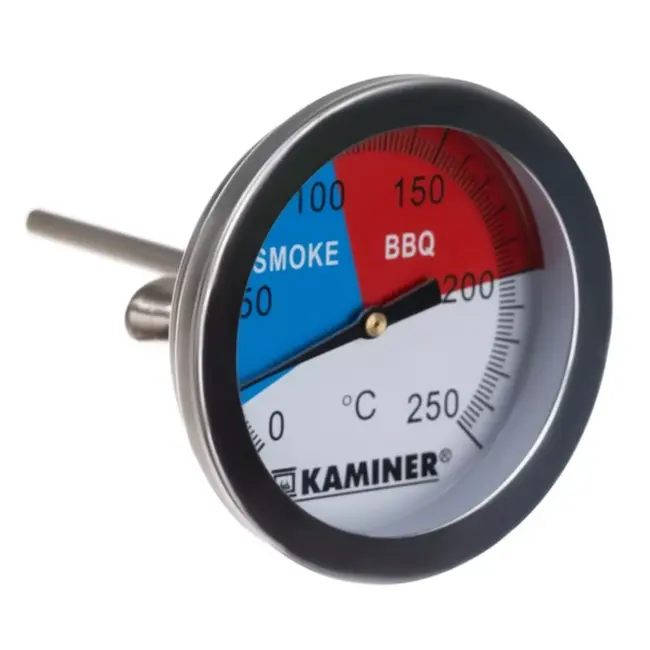 Kaminer Nauwkeurige Roestvrijstalen Thermometer voor Grillen en Roken