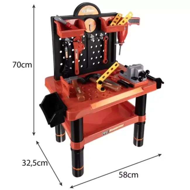 Kruzzel Kinderwerkplaats Set - Leerzaam Klusspeelgoed voor Jonge Kinderen