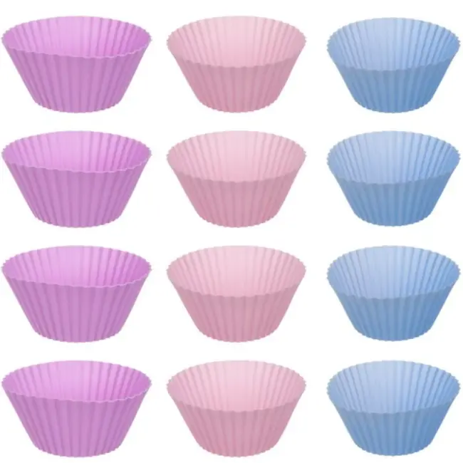 Ruhhy Bakplaat met 12 Siliconen Muffinvormpjes - Ideaal voor Thuisbakkers