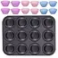 Ruhhy Bakplaat met 12 Siliconen Muffinvormpjes - Ideaal voor Thuisbakkers