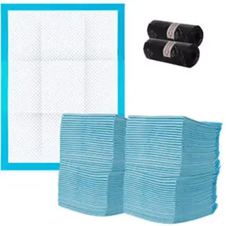 Purlov Huisdier Trainingsmat / Plasmat Set - 100 Stuks met Poepzakjes Purlov Huisdier Trainingsmat / Plasmat Set - 100 Stuks met Poepzakjes