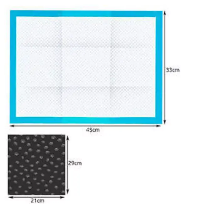 Purlov Hygiënische Onderleggers 45 x 33 cm + Poepzakjes - 100 Stuks - Absorberend en Lekbestendig