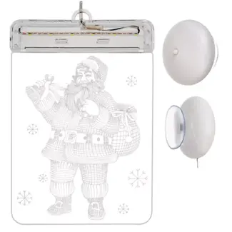 Malatec LED 3D-Santa - Sfeervolle Kerstdecoratie - 17 x 11.5 x 1.5 cm
