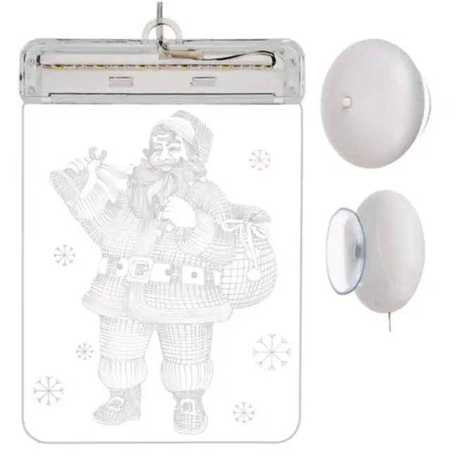 Malatec LED 3D-Santa - Sfeervolle Kerstdecoratie - 17 x 11.5 x 1.5 cm