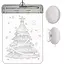 Malatec LED 3D-Kerstboom - Unieke Kerst Raamdecoratie - 17 x 11.5 x 1.5 cm