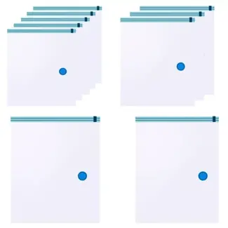 Ruhhy Vacuum Bag Set voor Maximale Ruimtebesparing: 10 veelzijdige zakken in 4 Maten, Ideaal voor Thuisopslag en Reizen
