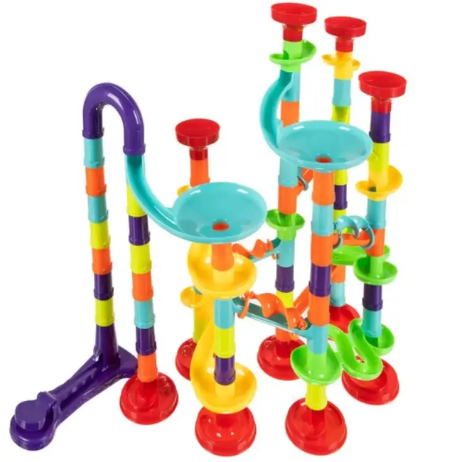 Kruzzel 110-delige Kogelbaan Glijbaan Set - Creatief en Educatief Speelgoed