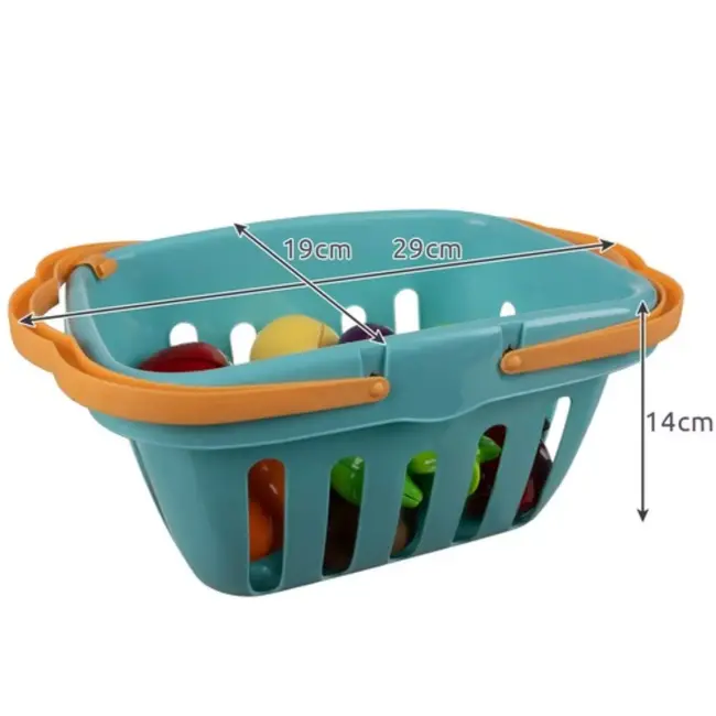 Kruzzel Snijbare Groenten en Fruit Set met Winkelmandje - Perfect voor Jonge Chefs