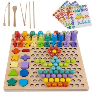 Kruzzel Houten Kralenpuzzel: Educatief Speelplezier voor Kinderen
