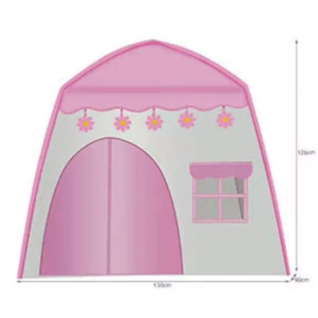 Kruzzel Roze Speeltent XL 'HOUSE' met Sfeerverlichting voor Kinderen