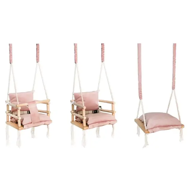 Kruzzel 3-in-1 Roze Schommel: Veilig en Stijlvol Speelplezier