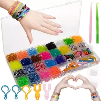 Kruzzel Loombandjes 1505-Delige Set - De Kleurrijke Wereld van DIY Armbanden