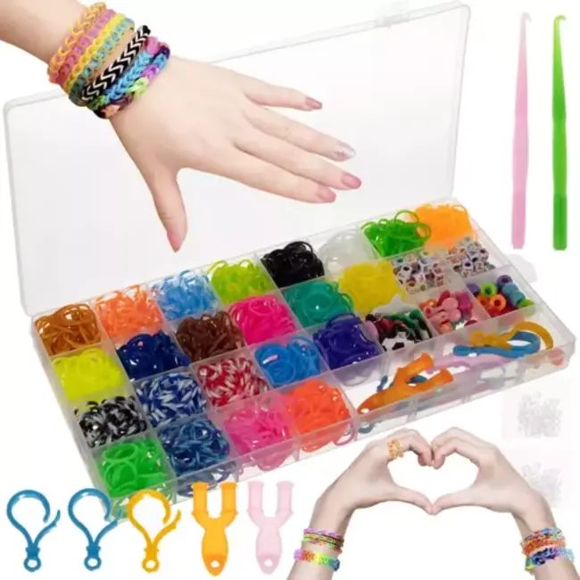 Kruzzel Loombandjes 1505-Delige Set - De Kleurrijke Wereld van DIY Armbanden