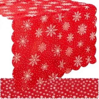 Ruhhy Kersttafel Loper 185x35cm: Elegante Bescherming voor Je Feesttafel