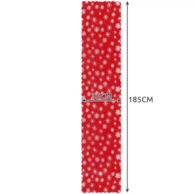 Ruhhy Kersttafel Loper 185x35cm: Elegante Bescherming voor Je Feesttafel