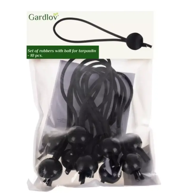 Gardlov Tentspanner met Bal 16-30 cm - Veelzijdige Spanelastiek - Set van 10