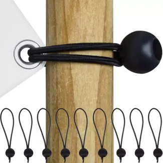 Gardlov Tentspanner met Bal 16-30 cm - Veelzijdige Spanelastiek - Set van 10