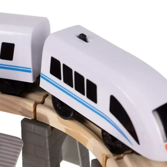 Kruzzel Houten Treinset: Bouwen en Spelen voor Kinderen!