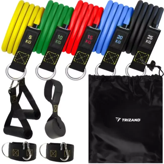 Trizand Fitnessset: Complete Oefenbanden + Accessoires voor Thuis en Onderweg