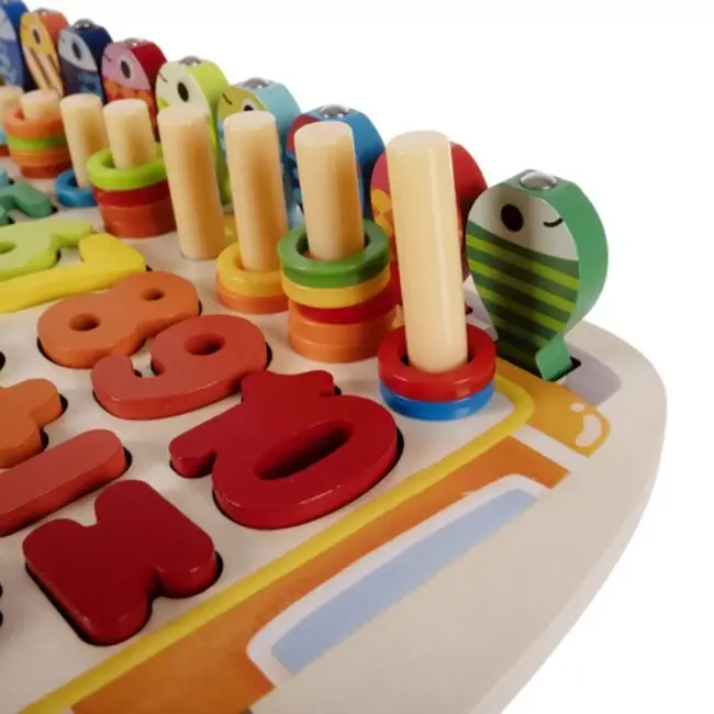Kruzzel 6-in-1 Houten Sorteer Puzzel - Educatief en Plezierig