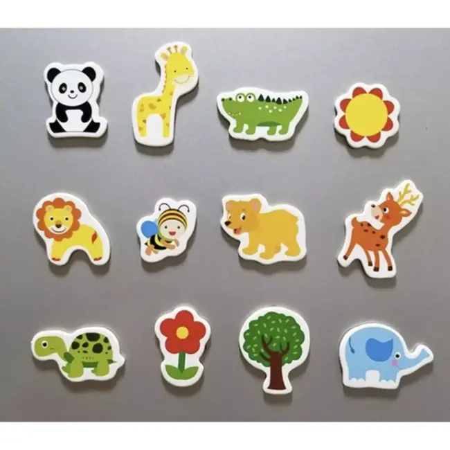 Kruzzel Natuur Magneten Set van 12 - Perfect voor Koelkast en Educatie