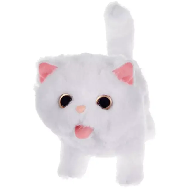 Ruhhy Interactieve Witte Kat - Een Perfecte Knuffelvriend