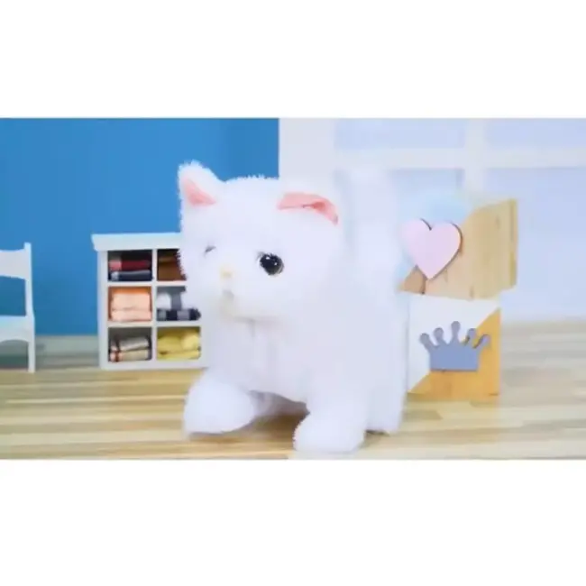 Ruhhy Interactieve Witte Kat - Een Perfecte Knuffelvriend