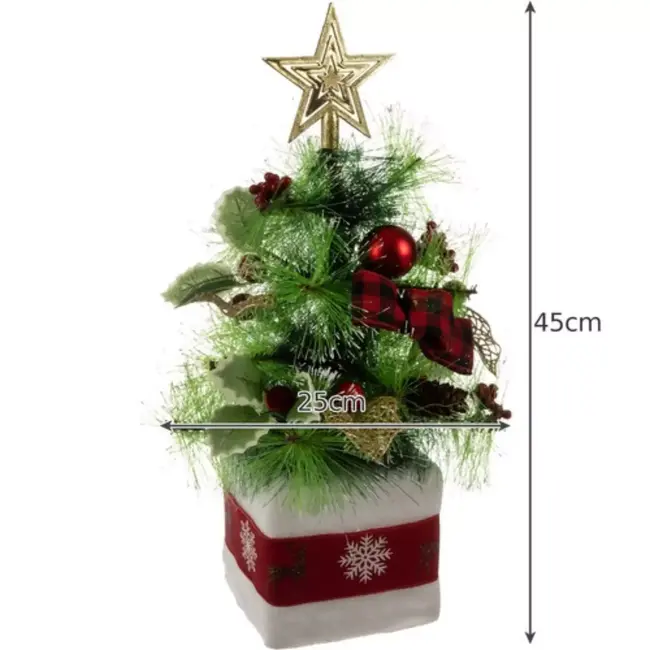 Ruhhy Kunstkerstboom 45cm: Stijlvolle Mini Kerstboom voor Elk Interieur