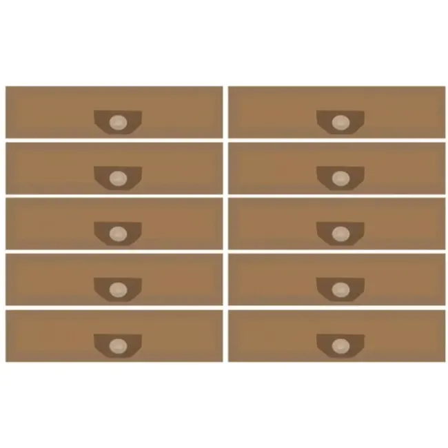 Malatec Stofzuigerzakken Set - 10 Zakken en Filter - Tweelaags voor Industriële Schoonmaak