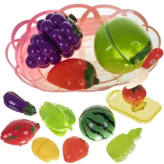 Kruzzel Fruit- en Groentesnijset in Mandje - Bevordert Creatief en Educatief Spel