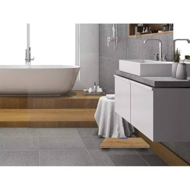 Ruhhy Bamboe Badkamerweegschaal met LCD - Stijlvol en Praktisch