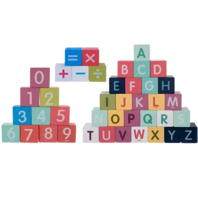 Kruzzel 100-delige Houten Blokken Set met Stadspuzzel - Leerzaam Speelplezier