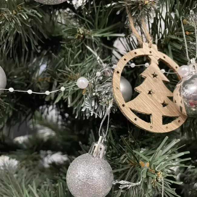 Ruhhy Kerstslinger met Parels 5m - Voeg Elegantie toe aan Uw Kerstdecor
