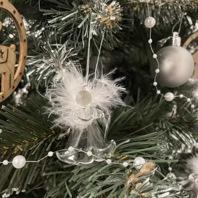 Ruhhy Transparante Engelen Kerstballen - Voeg Hemelse Elegance toe aan Uw Kerstboom