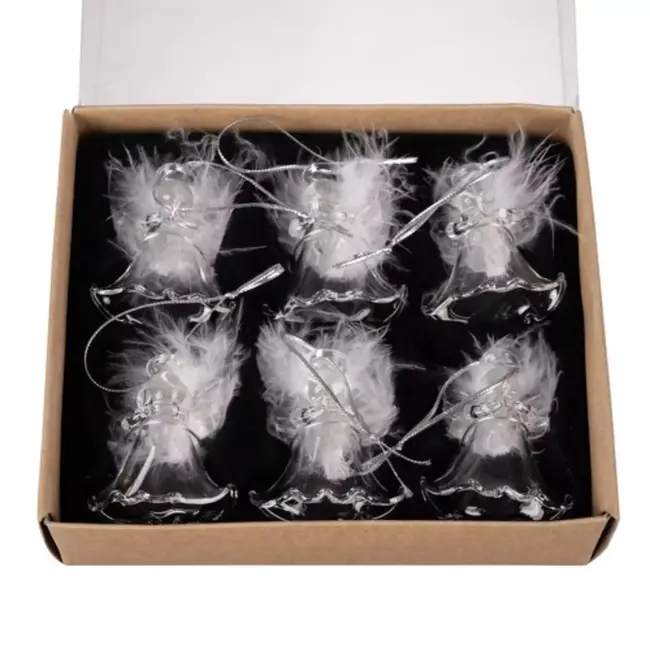 Ruhhy Transparante Engelen Kerstballen - Voeg Hemelse Elegance toe aan Uw Kerstboom