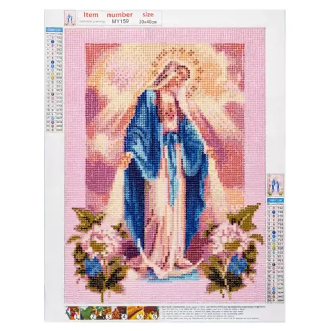 Malatec Diamond Painting Set "Maria" - 30x40 cm - Creatieve Ontspanning