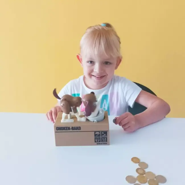 Kruzzel Bruine Hond Spaarpot - Interactief en Educatief