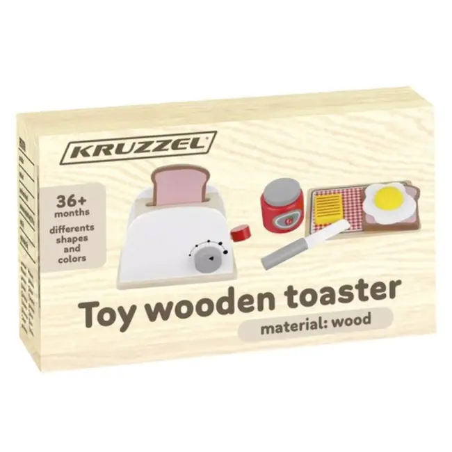 Kruzzel Houten Speelgoed Broodrooster 22435 - Stimuleert Creativiteit en Rollenspel
