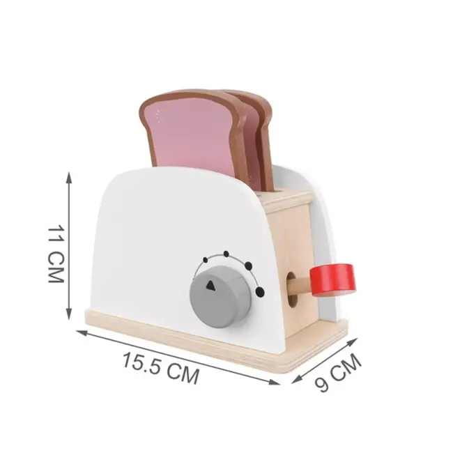 Kruzzel Houten Speelgoed Broodrooster 22435 - Stimuleert Creativiteit en Rollenspel