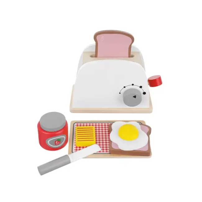 Kruzzel Houten Speelgoed Broodrooster 22435 - Stimuleert Creativiteit en Rollenspel