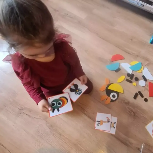 Kruzzel Houten Puzzel - Geometrische Dierenfiguren - Educatief en Leuk