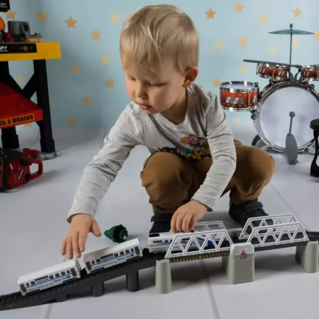 Kruzzel Elektrische Treinset 9m - Eindeloos Constructieplezier voor Kinderen