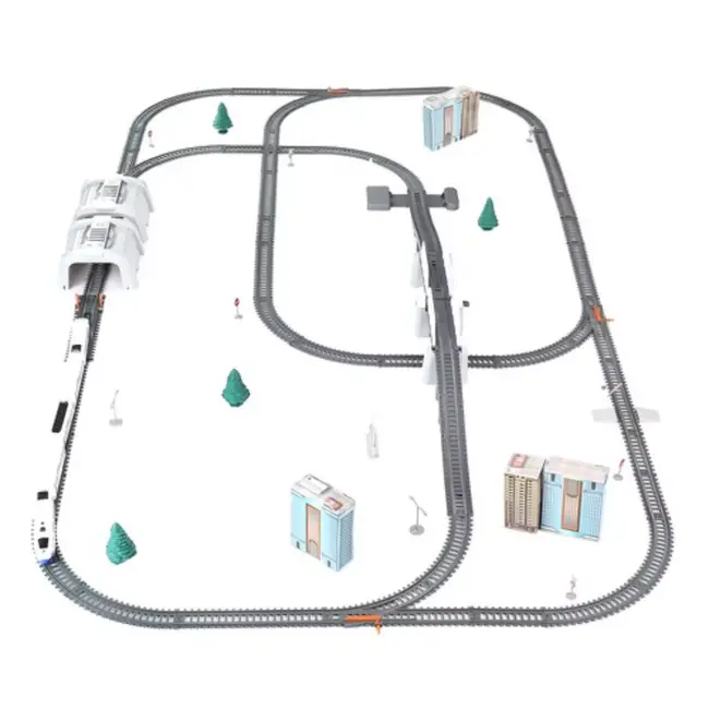 Kruzzel Elektrische Treinset 9m - Eindeloos Constructieplezier voor Kinderen